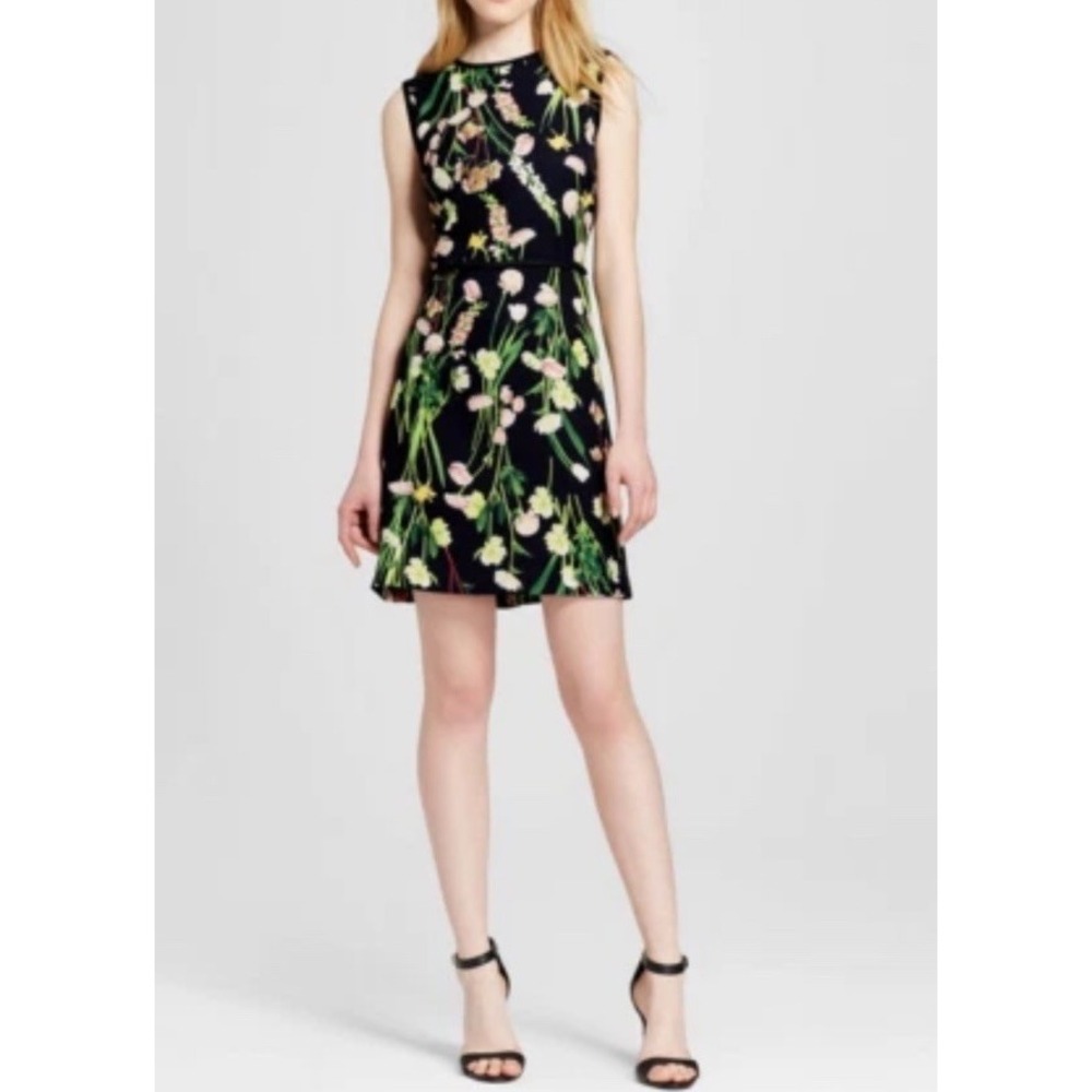 Victoria Beckham Spring Flower Satin Dress Sz S Women English Floral Elegant